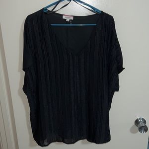 Cute Black Flowy short sleeve